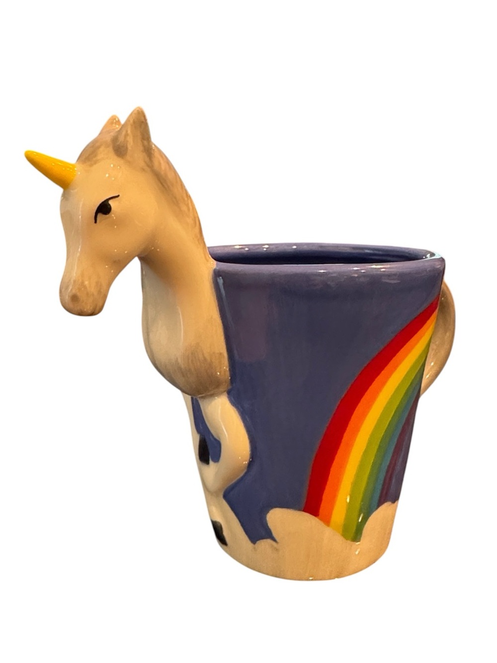 Thinkgeek Unicorn Rainbow Ceramic Mug 16 oz *see photo 9 for chip*